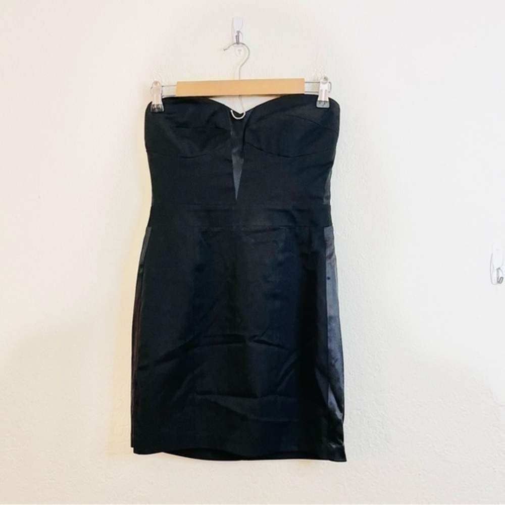 Bebe Strapless Cocktails Mini Dress Women Size 4 Black